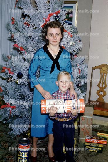 Mom and Son, Tinkertoy Present, 1950s