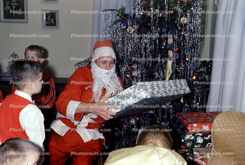 Santa Claus, Presents, Boys, 1950s