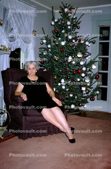 Grandmother and Decorated Tree, 1950s