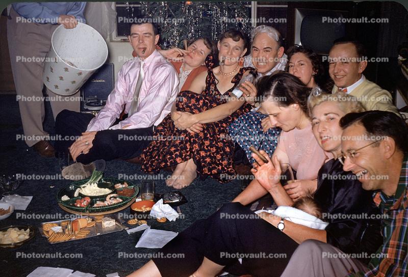 Drunk Party, Women, Men, 1950s