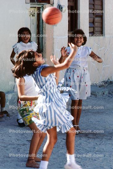Girls, Playing, Fun, Smiles, Isla Mujeres, Mexico