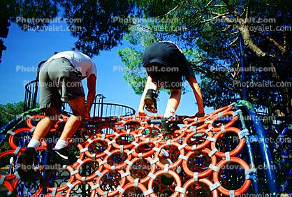 Kids Climbing at a park in Haifa