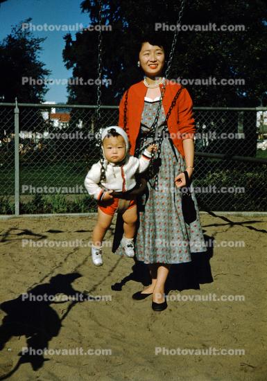Swing Set, Korean, dress, toddler, 1950s