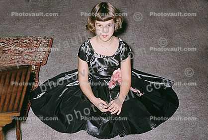 Barabra, Girl with a black dress, Thanksgiving Day, 1954, 1950s