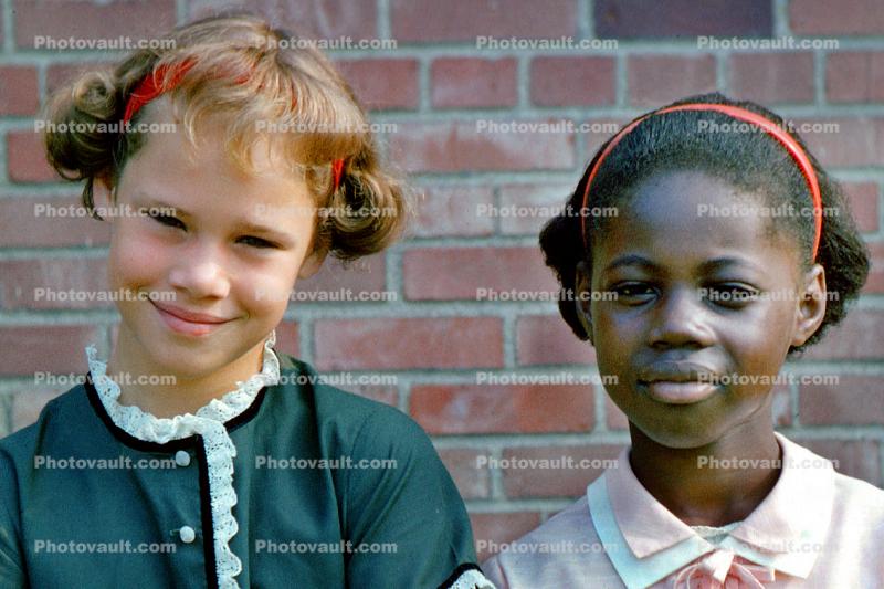 Cute Girls, smiles, smiling, friends, July 1963, 1960s