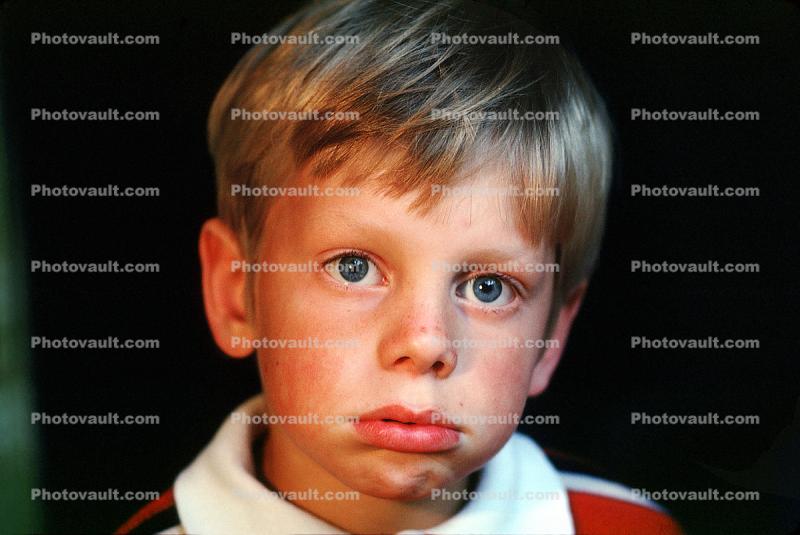Boy in deep thought, face, eyes