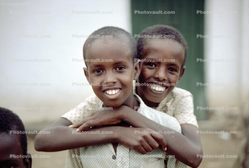 Two Boys on the Streets of Mogadishu Somalia