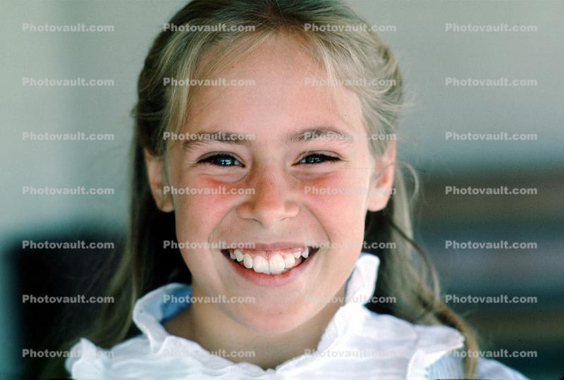 Laughing Girl, Female, Smiles, Face, Chin, Hair