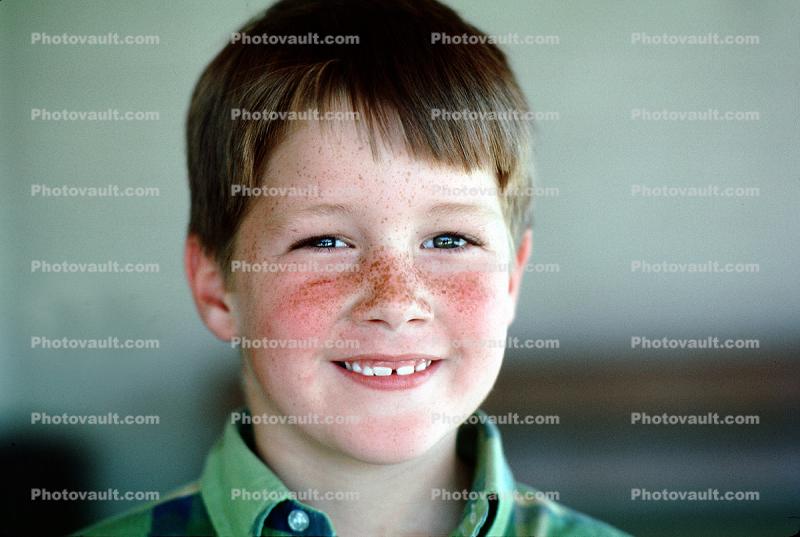 Boy, Male, Smiles, Freckles