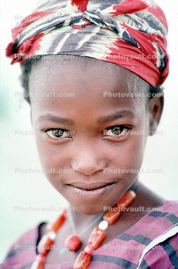 Black African Girl Face in Africa