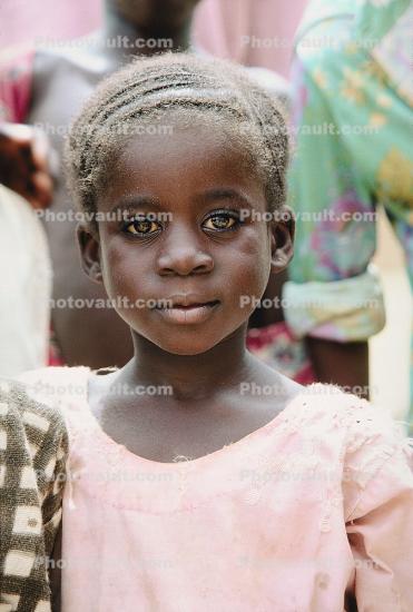 Cute Girl in the Sahil Desert, Face, Burkina Faso