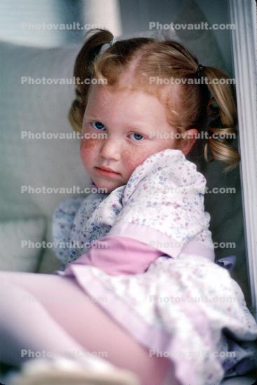 Pensive Girl, Thought, Freckles