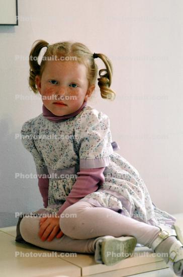 Lonely Girl, Thought, Sitting, Pigtails