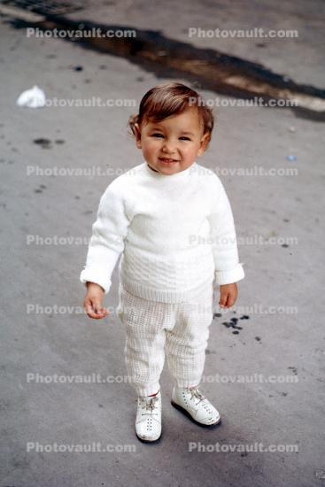 Girl, Toddler, Pants, Sweater, Shoes, 1950s