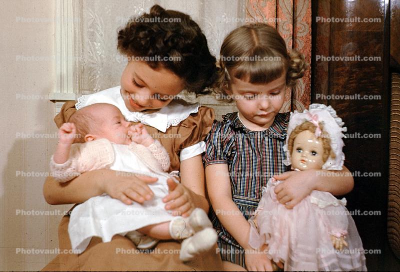 Newborn Baby, Girls, Dolls, 1950s