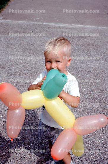 Boy, Balloons, 1950s