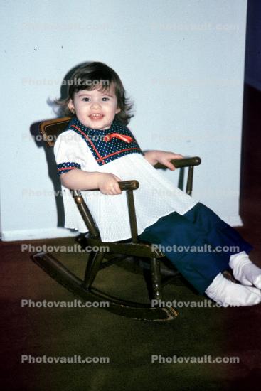 Girl, Rocking Chair, 1960s, Toddler