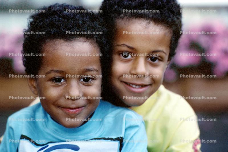Boy, Male, Face, African American, Brothers, Smiles, Cute