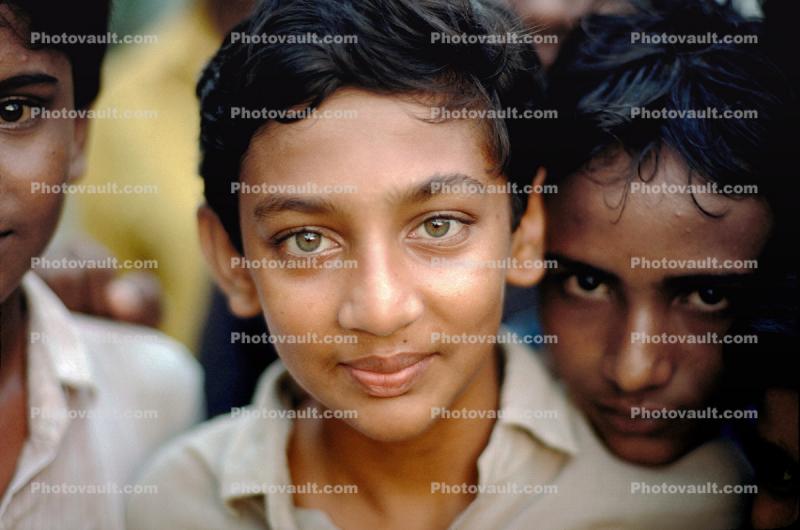 Boy with Green Eyes, face, smile