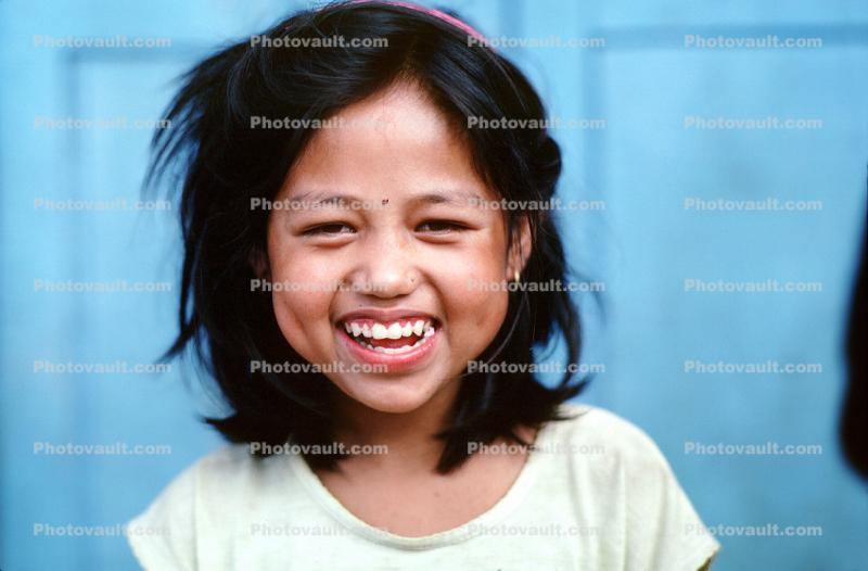 Laughing Girl, smiles, teeth, happy, face, Kathmandu, Nepal