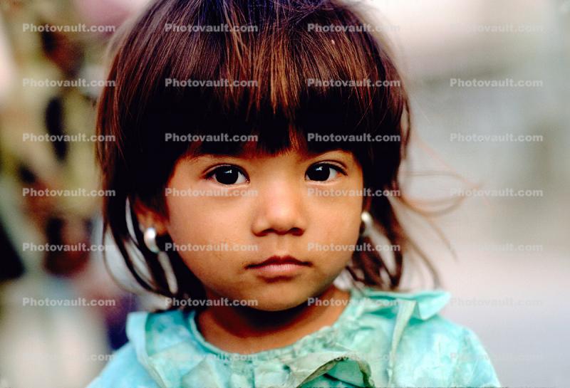 Girl, Face, Kathmandu, Nepal