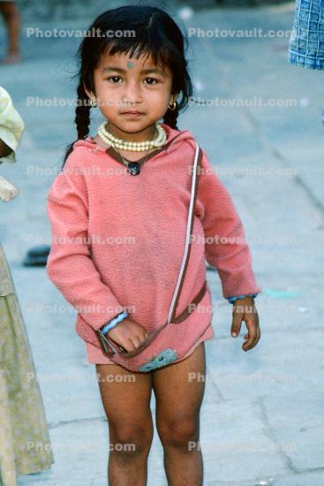 Girl, necklace, Himalayan Foothills, Nepal, Araniko Highway