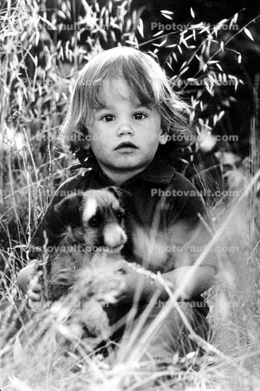 Girl, Puppy, 1973, 1970s