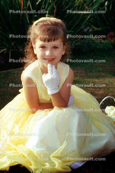 Easter, Gloves, Smiles, Redhead, Formal, Cute Girl, November 1966, 1960s