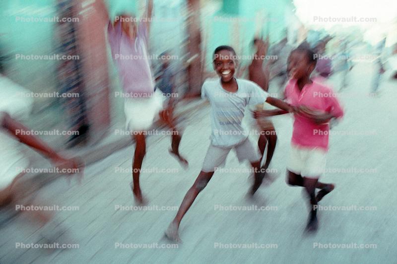 rambunctious boys, Port-au-Prince, Haiti