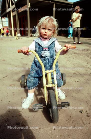 Tricycle, girl, cute