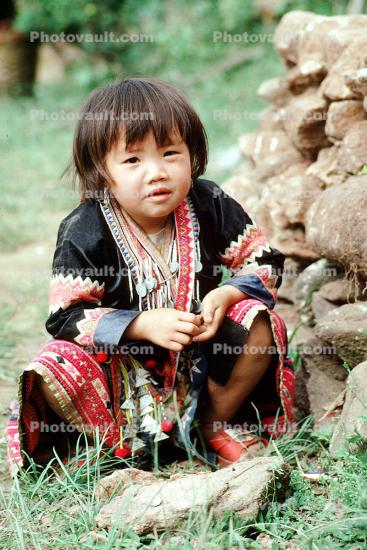 Girl, Mai Hill Tribes, Chiang Mai, northern Thailand