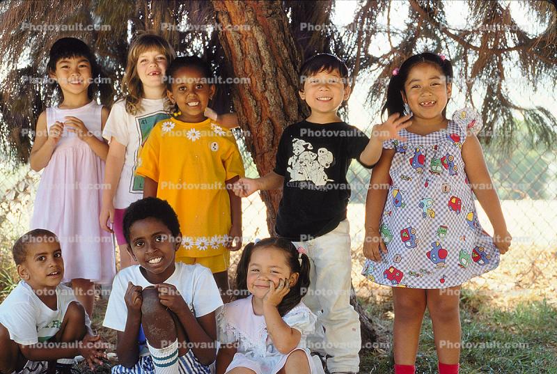 Group Portrait, girls, boys, smiles, diversity, multi-ethnic