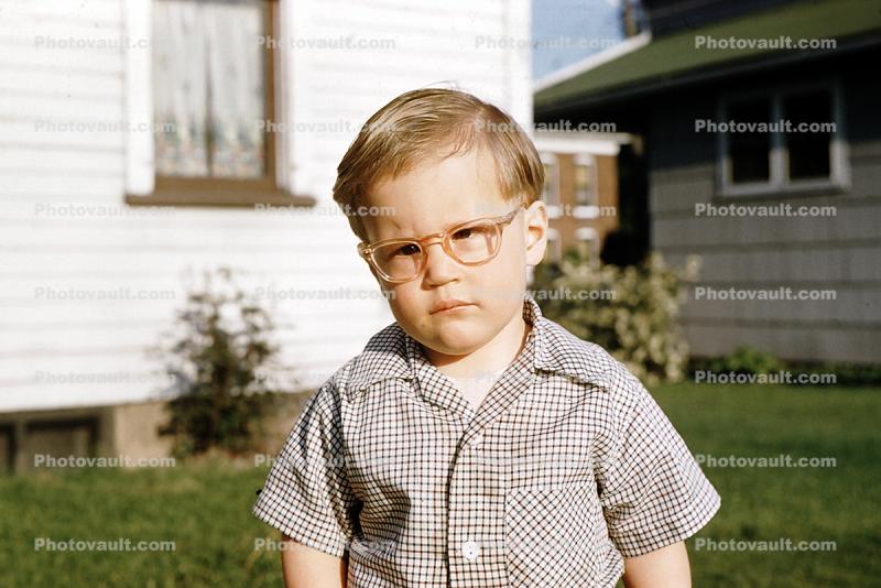 Young Boy with Glasses, Shirt