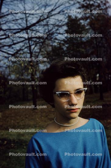Girl with Cateye Glasses, necklace