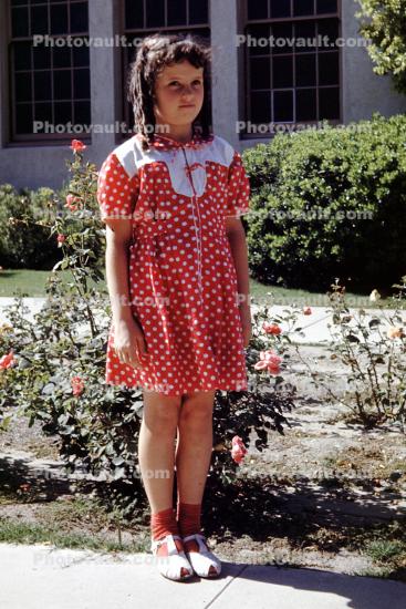 Polly Anna, Pollyanna, Polka-dot dress, curls, Girl, 1950s