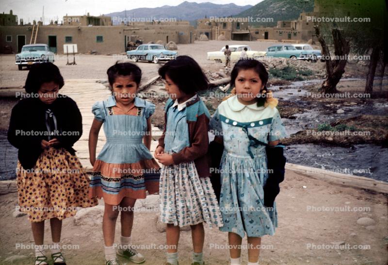 Girls, Rio Pueblo River, Pueblo de Taos, 1960s