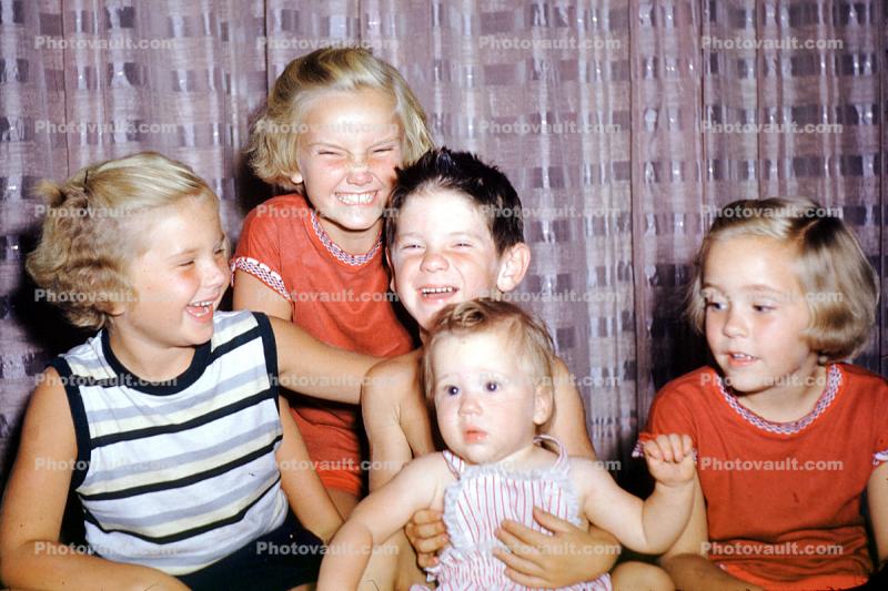 Girl, Boy, Group, 1950s