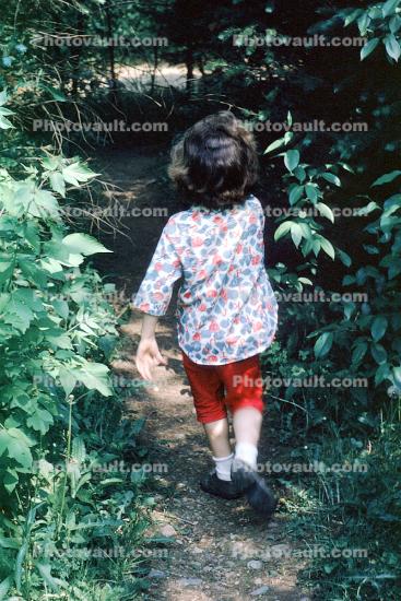 Girl, Outdoors, Path, 1950s