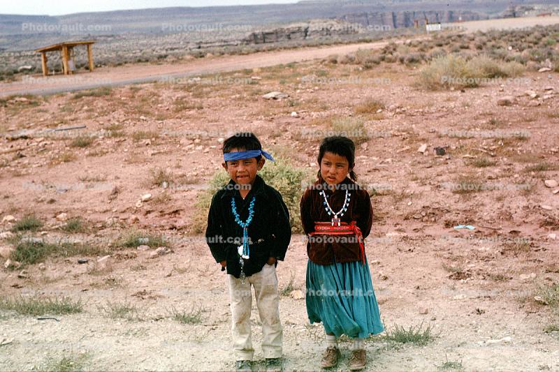 Southwest USA, Indian Children, Brother, Sister, 1950s