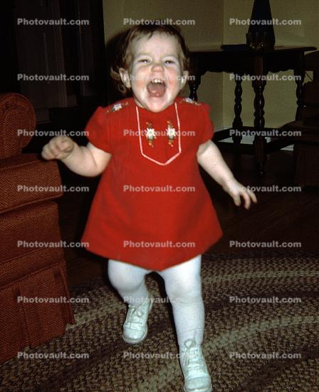 Laughing Girl, Funny, dress, stockins