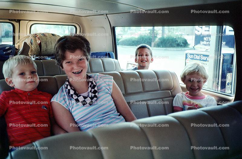 Boys, girls, car, braces, smiles, Carlisle, Cumberland County, Pennsylvania, 1950s