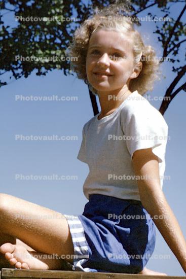 Blonde Smiling Girl, 1950s