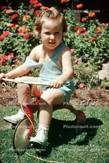 Girl, Tricycle, 1950s