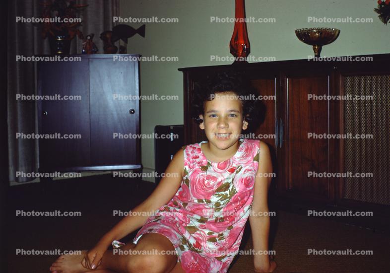 Smiling Girl in Living Room, August 1967, 1960s