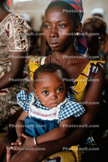 Daughter, Girl, well baby clinic, Africa