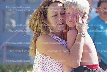 Mother with Child in Tears