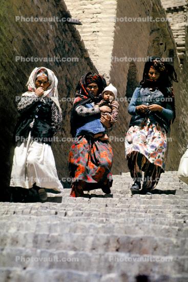 Women, Steps, Stairs, Samarkand Uzbekistan