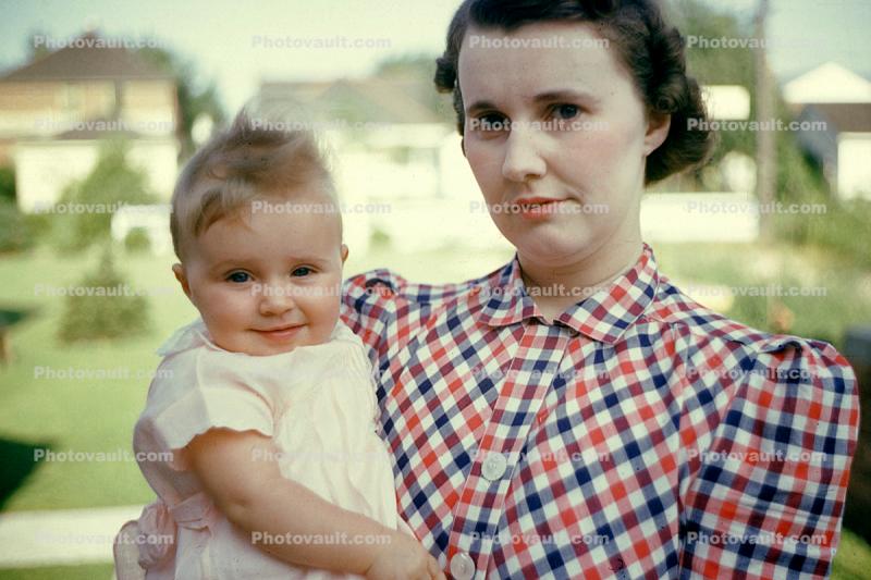 Mother, toddler, 1940s