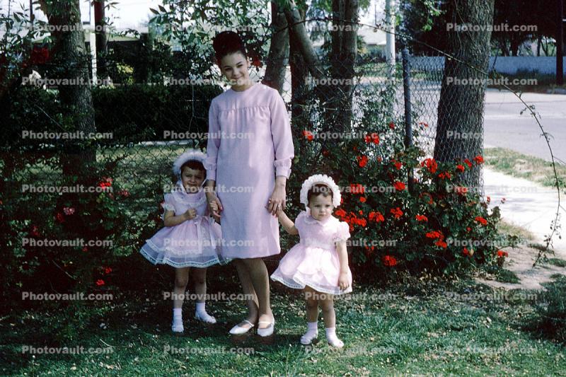 Daughters, Cute, Easter Sunday, June 1964, 1960s