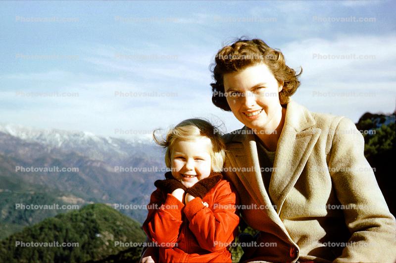 Daughter, Smiles, Happy, Cold, Jackets, 1952, 1950s